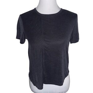 Athleta Charcoal Short Sleeve T Shirt